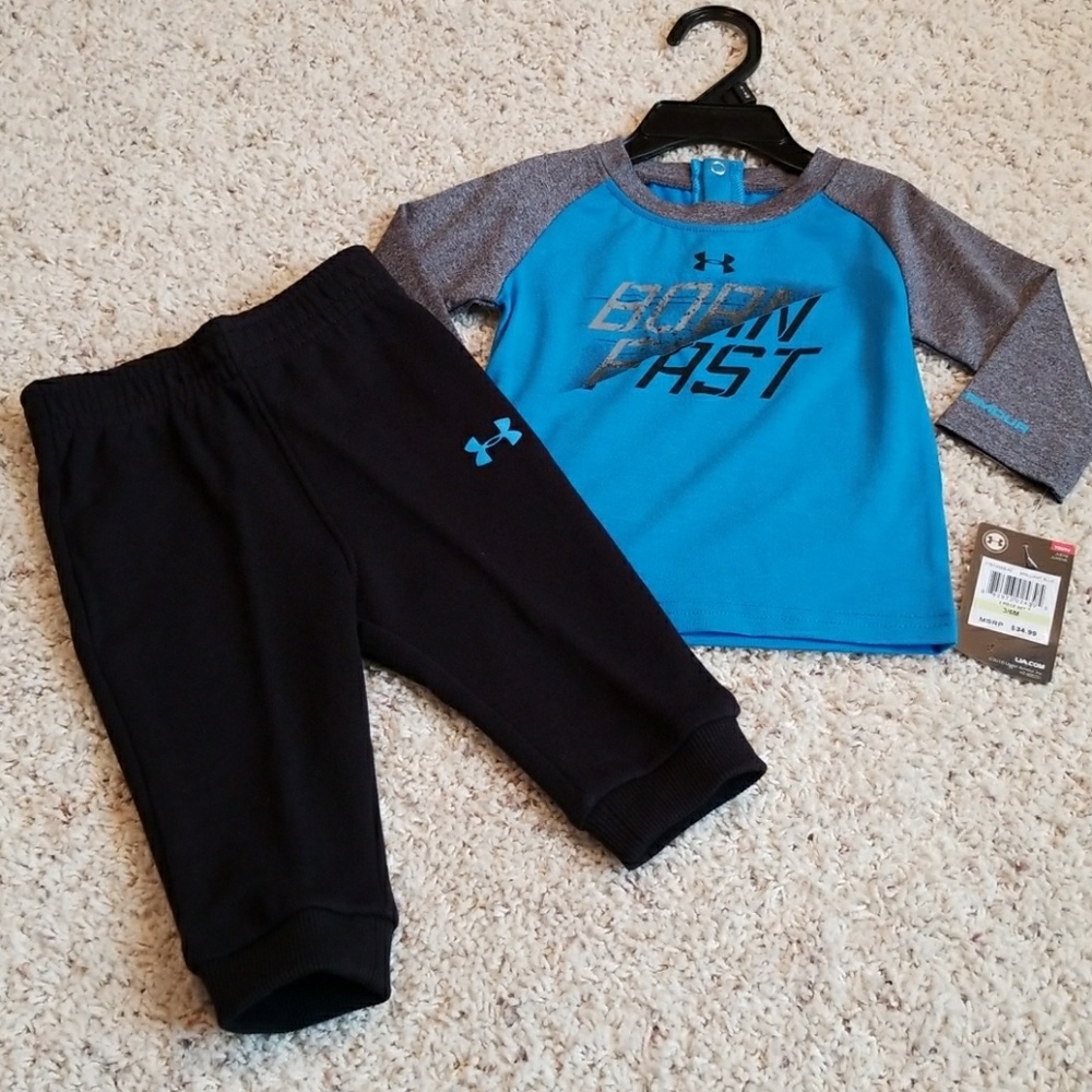 Under Armour 2-piece Outfit Size 3-6 Months NWT - Picture 1 of 5